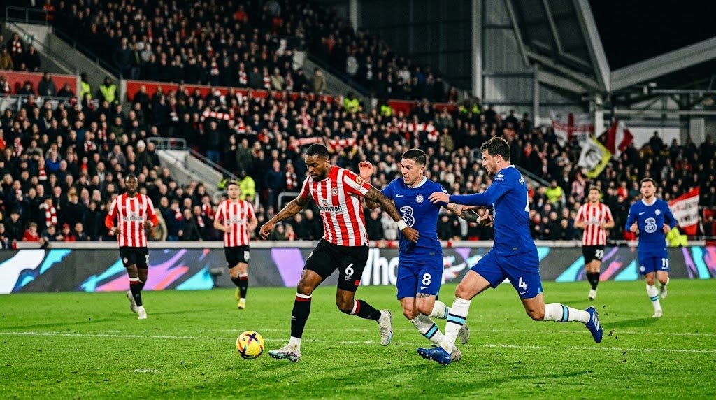 Brentford vs Chelsea Premier League match at Gtech Community Stadium